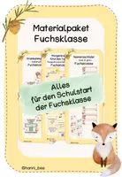 Vorschau - Bildkarten - Materialpaket Fuchsklasse Klassenzimmer/Rituale/Schulstart/Einschulung - Deckblatt