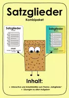 Vorschau - Arbeitsblätter - Satzglieder erkennen. Kombipaket - Deckblatt