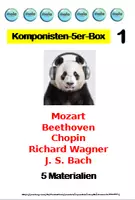 Vorschau - Arbeitsblätter - Komponisten-5er- Box 1 (Bach, Mozart, Chopin, Beethoven, Wagner) - Deckblatt