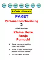 Vorschau - Arbeitsblätter - PAKET: Personenbeschreibung 2 (Pumuckl, Kleine Hexe, Ronja) - Deckblatt