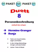Vorschau - Unterrichtsreihen - DUETT 8 - Personenbeschreibung : Hermine Granger & Ronja - Deckblatt