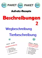 Vorschau - Arbeitsblätter - PAKET: Beschreibungen 2 (Tier- und Wegbeschreibung) - Deckblatt