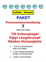 Vorschau - Stundenentwürfe - PAKET: Personenbeschreibung 7 (Till Eulenspiegel, Pippi Langstrumpf, Hotzenplotz) - Deckblatt