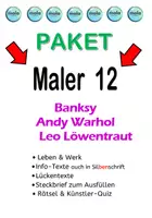 Vorschau - Unterrichtsreihen - PAKET (MALER 12) : Banksy - Andy Warhol - Leo Löwentraut - Deckblatt