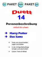 Vorschau - Unterrichtsreihen - DUETT - Personenbeschreibung 14 : Harry Potter & Das Sams - Deckblatt