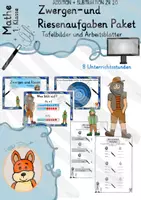 Vorschau - Arbeitsblätter - Zwergen- und Riesenaufgaben ZR 20 + und - Stunden - Deckblatt