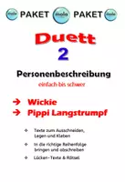 Vorschau - Stundenentwürfe - DUETT 2 - Personenbeschreibung : Wickie & Pippi Langstrumpf - Deckblatt