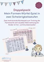 Vorschau - Stationenlernen - Doppelpack: Mein Formen-Würfel-Spiel in zwei Schwierigkeitsstufen - Deckblatt