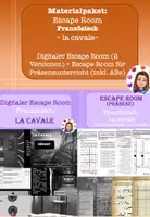 Vorschau - Arbeitsblätter - Paket: Escape room/ La salle d'évasion: La cavale (Digital + Präsenz) - Deckblatt
