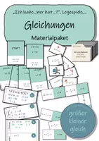 Vorschau - Arbeitsblätter - Materialpaket - einfache Gleichungen (1- und 2-Schritt Gleichungen) - Deckblatt