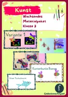 Vorschau - Stundenentwürfe - wachsendes Materialpaket Kunst-Klasse 3 - Deckblatt