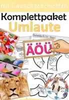 Vorschau - Arbeitsblätter - Komplettpaket Umlaute - mit Puzzle, Schleichdiktat , Bildkarten und vielen Übungen - Deckblatt