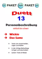 Vorschau - Stundenentwürfe - DUETT - Personenbeschreibung 13 : Wickie & Das Sams - Deckblatt