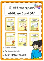 Vorschau - Arbeitsblätter - MATERIALPAKET Leseförderung mit Klettmappen DaF oder 2. Klasse - Deckblatt