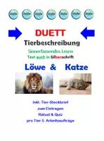 Vorschau - Stundenentwürfe - PAKET: Tierbeschreibung (LÖWE & KATZE) - Deckblatt