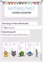 Vorschau - Stundenentwürfe - Materialpaket: Unterrichtsbesuche im Fach Deutsch und Emotionale und soziale Entwicklung - Deckblatt