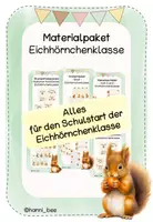 Vorschau - Bildkarten - Materialpaket Eichhörnchenklasse Klassenzimmer/Rituale/Schulstart/Einschulung - Deckblatt