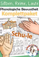 Vorschau - Unterrichtsreihen - Komplettpaket - Silben, Reime, Anlaute, Inlaute, Auslaute - Phonologische Bewusstheit trainieren - Deckblatt