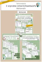 Vorschau - Stundenentwürfe - Materialpaket Unterrichtsentwürfe Mathe - UPP Lehrprobe - Deckblatt