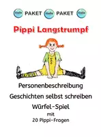 Vorschau - Stundenentwürfe - PAKET: Pippi Langstrumpf (3 Materialien = 1 Preis) - Deckblatt