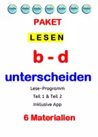 Vorschau - Unterrichtsreihen - PAKET : b - d unterscheiden lernen - Deckblatt