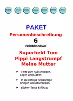 Vorschau - Stundenentwürfe - PAKET Personenbeschreibung 6 (Pippi Langstumpf & Superheld Tom & Meine Mutter) - Deckblatt