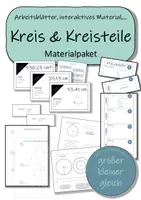 Vorschau - Arbeitsblätter - Materialpaket - Kreis und Kreisteile - Deckblatt