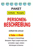Vorschau - Stundenentwürfe - PAKET 1 : Aufsatz-Rezepte - Personenbeschreibung 9 Teile = 1 Preis - Deckblatt