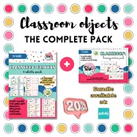 Vista previa - Refuerzo / NEE / Materiales de apoyo - CLASSROOM OBJECTS COMPLETE PACK: 4 SKILLS AND LEARNING STATIONS - Portada