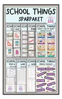 Vorschau - Arbeitsblätter - School Things - Sparpaket - Deckblatt