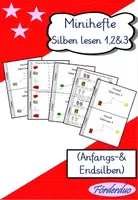 Vorschau - Arbeitsblätter - Materialpaket Minihefte "Silben lesen 1, 2 & 3" - Deckblatt