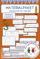 Vorschau - Arbeitsblätter - Materialpaket "Zahlenstrahl bis 1 000 000 / 1 Million" - Deckblatt