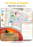 Aperçu - Jeux - Kit Livrets d'enquête Plage et Eté - Niveaux 1 et 2 - Page de couverture