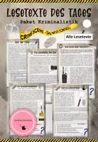 Vorschau - Unterrichtsreihen - Lesetexte "Kriminalistik" - Deckblatt
