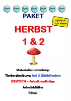 Vorschau - Arbeitsblätter - PAKET: Herbst 1 & 2 – inkl. Igel & Eichhörnchen (3./4. Klasse) - Deckblatt