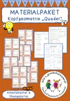 Vorschau - Stationenlernen - Materialpaket "Kopfgeometrie Quader" - Geometrie - Deckblatt