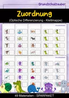 Vorschau - Fördermaterial/Inklusion - Klettmappen Klasse 1 Mathe Materialpaket - Wahrnehmung - Zuordnung optische Differenzierung - TEACCH - Deckblatt