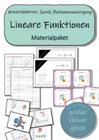 Vorschau - Arbeitsblätter - Materialpaket - Lineare Funktionen - Deckblatt