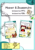 Vorschau - Interaktives Material - "Die Zauberflöte" & Mozart - 2 interaktive PDFs - Deckblatt