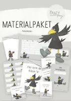 Vorschau - Mal- und Bastelvorlagen - Materialpaket Rabenklasse (grau/beige) - Deckblatt