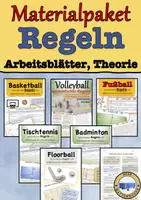 Vorschau - Arbeitsblätter - Sport Regeln einfach erklärt Arbeitsblätter | Basketball, Fußball, Volleyball & mehr Sek I II - Deckblatt