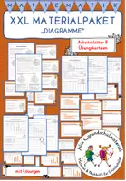 Vorschau - Arbeitsblätter - XXL Materialpaket "Diagramme" - Arbeitsblätter und Übungskarteien mit Lösungen - Deckblatt