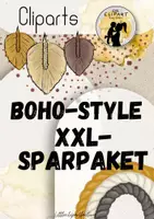 Vorschau - selbst erstellte Cliparts/Grafiken - Boho XXL Cliparts und Hintergründe Sparpaket - Deckblatt