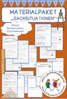 Vorschau - Arbeitsblätter - Materialpaket "Sachsituationen" - Skizze, Rechentabelle und Streifenmodell - Deckblatt