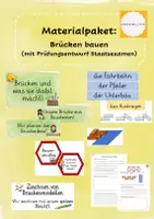 Vorschau - Stundenentwürfe - Materialpaket Brücken bauen Prüfungsentwurf (Staatsexamen) + Material - Deckblatt