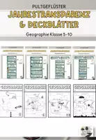 Vorschau - Arbeitsblätter - Materialpaket: Jahrestransparenz und Deckblätter für Geographie Klasse 5-10 - Deckblatt