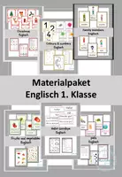 Vorschau - Stundenentwürfe - Materialpaket Englisch 1. Klasse (11 Themengebiete + AB enthalten) - Deckblatt