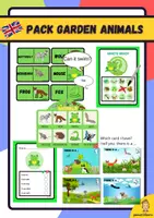 anteprima - Esercizi - Raccolta di materiali: Pack garden animals - Pagina di copertina