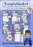 Vorschau - Stationenlernen - Komplettpaket: Mathematik (3/4. Klasse) - Deckblatt