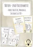 Vorschau - Arbeitsblätter - Materialpaket Notenwerte - Übungspaket mit Arbeitsblättern und interaktiven PDFs - Deckblatt
